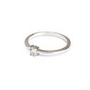 White Gold Four Claw Solitaire Diamond Ring With Closed Gallery