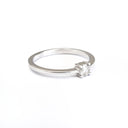 White Gold Four Claw Solitaire Diamond Ring With Closed Gallery