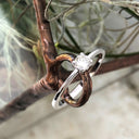 White Gold Four Claw Solitaire Diamond Ring With Closed Gallery