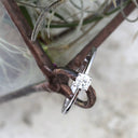 White Gold Four Claw Solitaire Diamond Ring With Closed Gallery