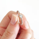 White Gold Four Claw Solitaire Diamond Ring With Closed Gallery