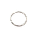 White Gold Rope Stacking Ring
