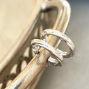 White Gold Twisted 10mm Hoop Earrings