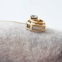 Handcrafted White Diamond Circular Swirl Pendant