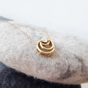 Handcrafted White Diamond Circular Swirl Pendant