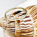 Yellow Gold Bezel Set Citrine Stacking Ring