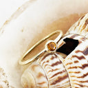Yellow Gold Bezel Set Citrine Stacking Ring