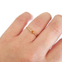 Yellow Gold Bezel Set Citrine Stacking Ring