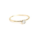 Yellow Gold Bezel Set Diamond Stacking Ring