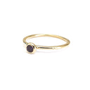 Yellow Gold Bezel Set Tanzanite Stacking Ring