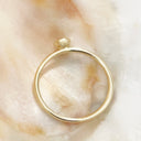 Yellow Gold Bezel Set Tanzanite Stacking Ring