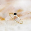 Yellow Gold Bezel Set Tanzanite Stacking Ring