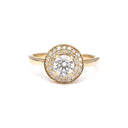 Yellow Gold Diamond Cluster Ring
