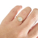 Yellow Gold Diamond Cluster Ring