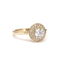 Yellow Gold Diamond Cluster Ring