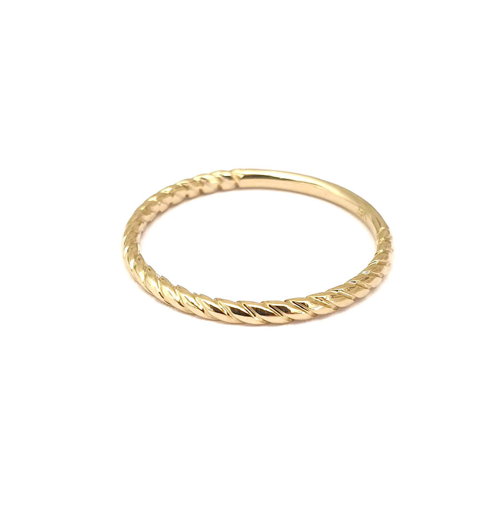 Yellow Gold Rope Stacking Ring