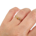 Yellow Gold Bezel Set Citrine Stacking Ring