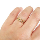 Open Yellow Gold Double Bezel 2mm Citrine Stacking Ring