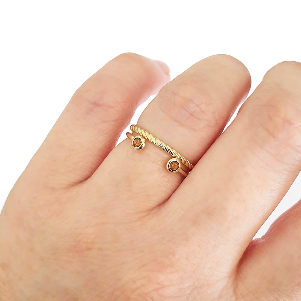 Yellow Gold Rope Stacking Ring