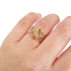 Yellow Gold Rope Stacking Ring