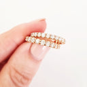 Rose Gold 17 Diamond 3/4 Eternity Band