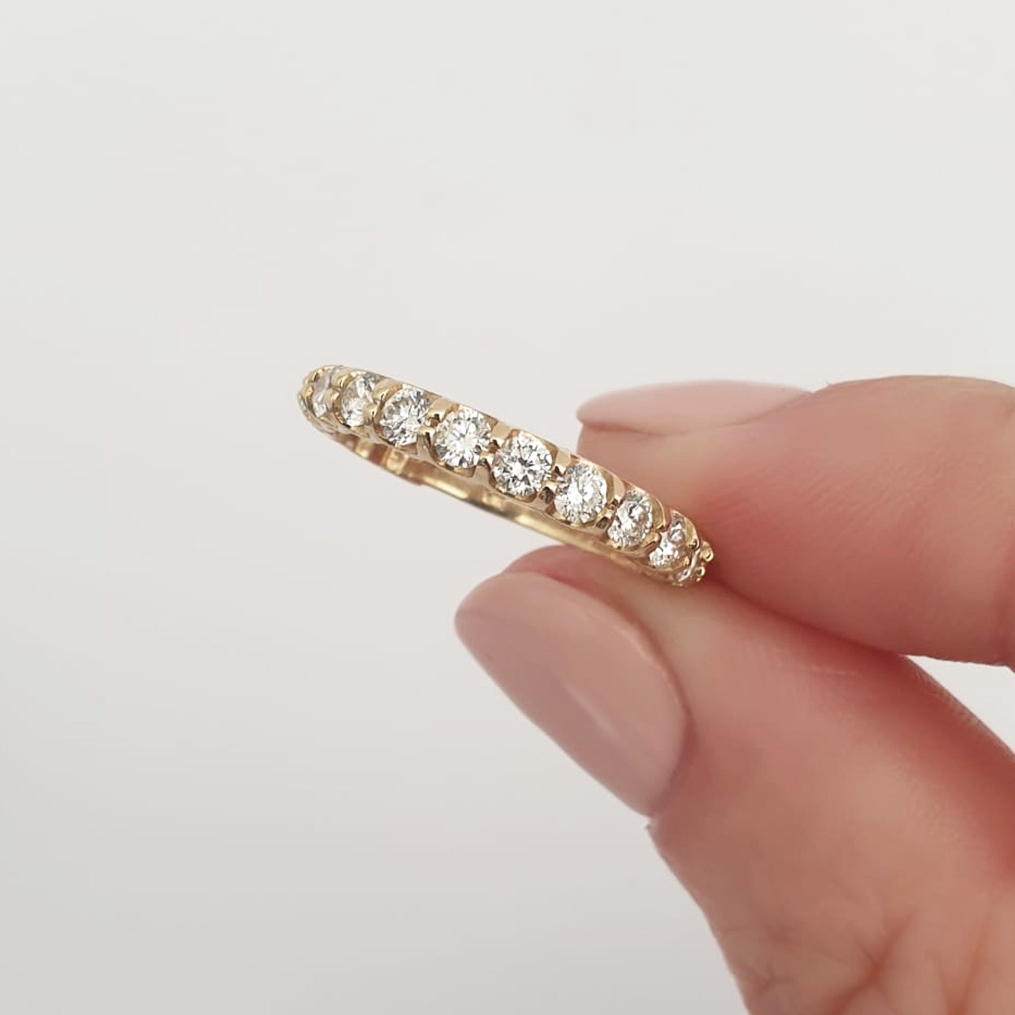 Yellow Gold 17 Diamond 3/4 Eternity Ring